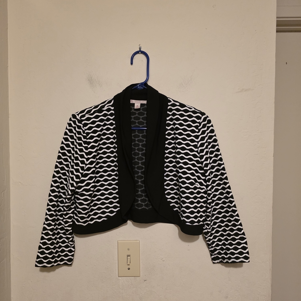 Db Established 1962 Black And White Cropped Jacket Size 10